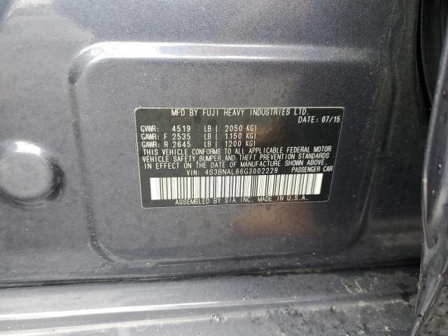 4S3BNAL66G3002229 Subaru LEGACY 2.5