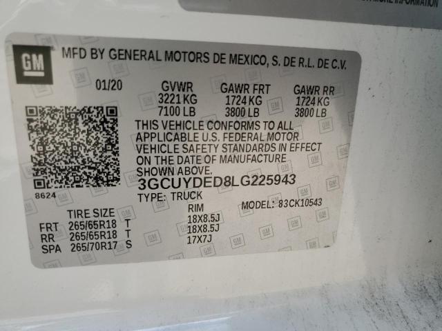 3GCUYDED8LG225943 Chevrolet Silverado