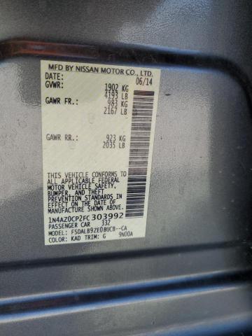 1N4AZ0CP2FC303992 Nissan LEAF S
