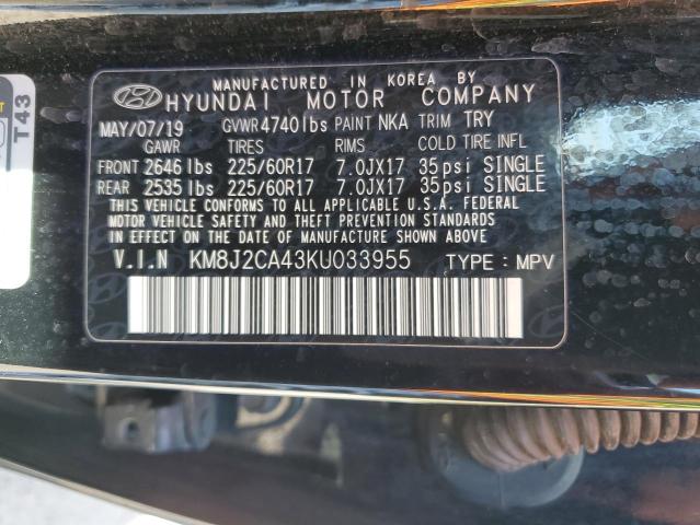 KM8J2CA43KU033955 Hyundai TUCSON SE