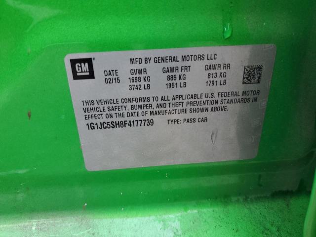 1G1JC5SH8F4177739 Chevrolet SONIC LT