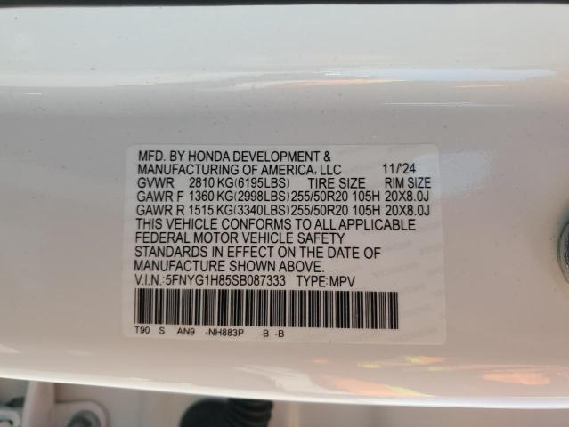 5FNYG1H85SB087333 Honda j35y8
