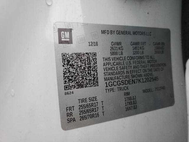1GCGSDEN7K1202545 Chevrolet COLORADO Z