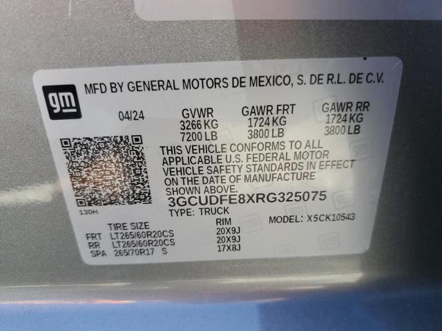 3GCUDFE8XRG325075 Chevrolet lz0