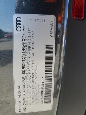 WAUTAAF58MA055747 Audi 2021