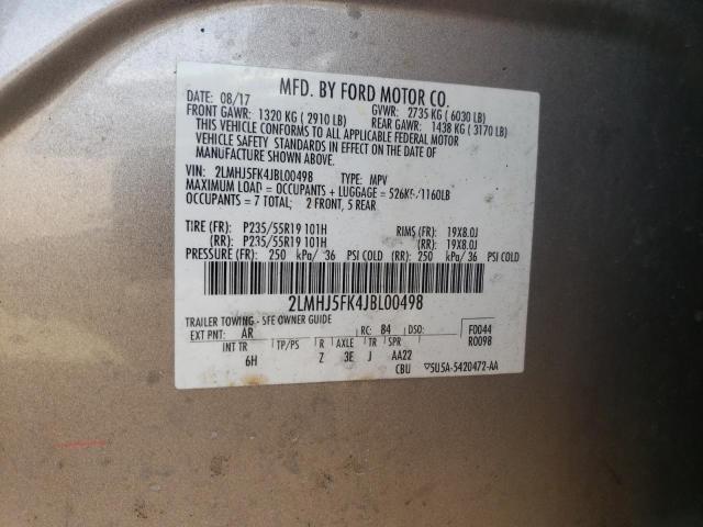 2LMHJ5FK4JBL00498 Lincoln MKT
