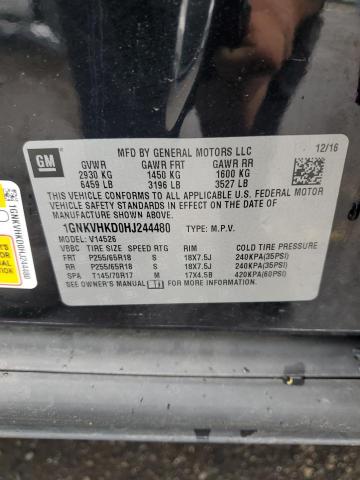 1GNKVHKD0HJ244480 Chevrolet TRAVERSE L