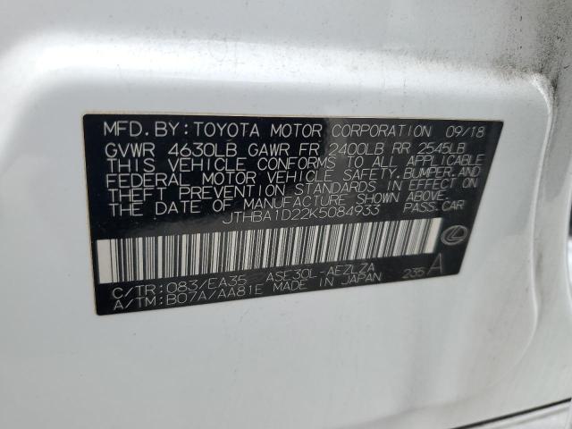JTHBA1D22K5084933 Lexus 8ar-fts