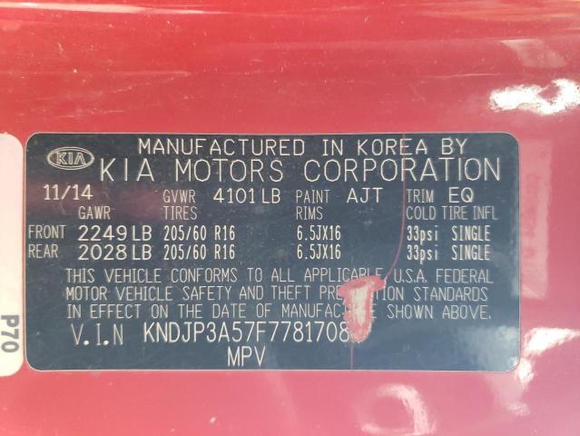 KNDJP3A57F7781708 KIA SOUL +
