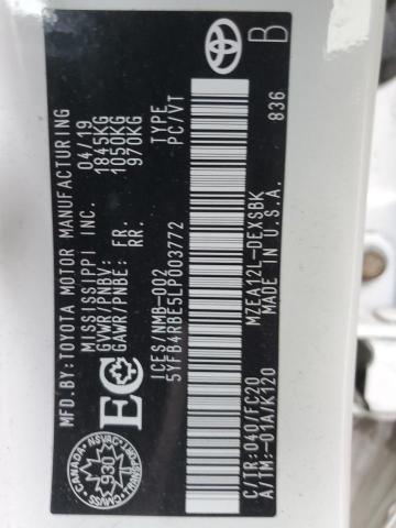 5YFB4RBE5LP003772 Toyota m20-fks