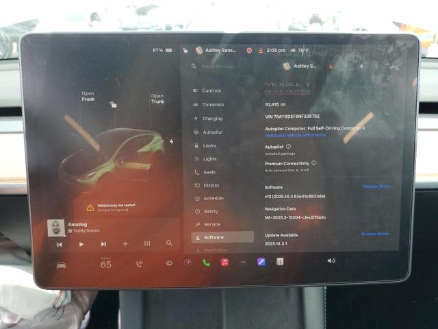 7SAYGDEF6NF336752 Tesla 2022