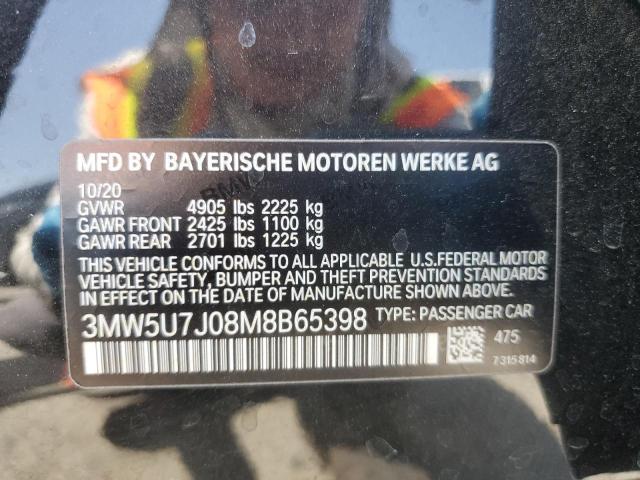 3MW5U7J08M8B65398 BMW M340I