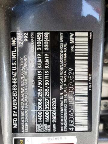4JGDA5HB3JB070529 Mercedes-Benz GLE 350 4M