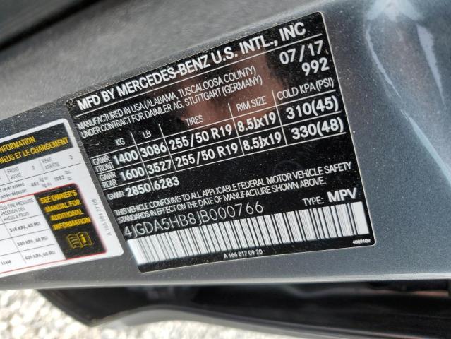 4JGDA5HB8JB000766 Mercedes-Benz m276