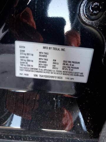 7SAYGDED9RF019035 Tesla Model Y