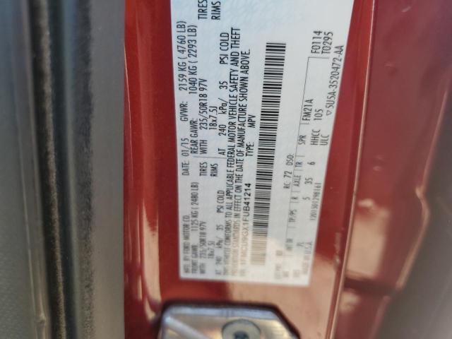 1FMCU9GX1FUB41214 Ford 2015