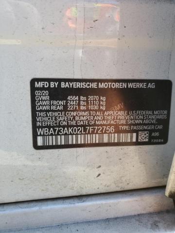 WBA73AK02L7F72756 BMW 2020