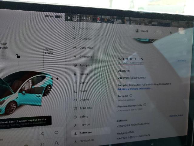 5YJ3E1EB9JF079153 Tesla MODEL 3