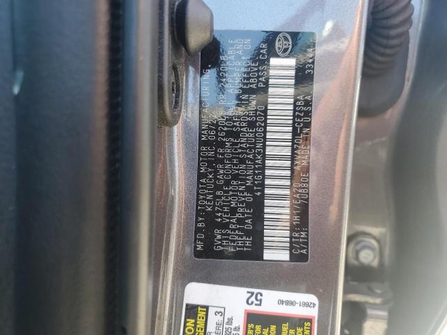 4T1G11AK3NU062070 Toyota a25a-fks