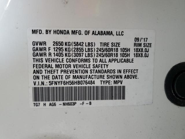 5FNYF6H56HB076484 Honda j35y6