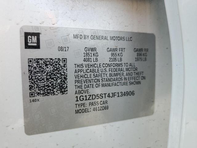 1G1ZD5ST4JF134906 Chevrolet MALIBU LT