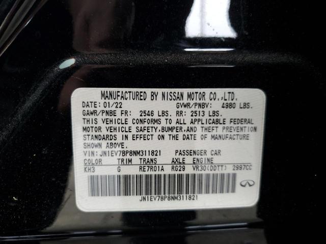 JN1EV7BP8NM311821 Infiniti 3.0l t