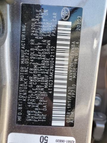 4T1C31AK2NU042112 Toyota a25a-fxs, 3nm