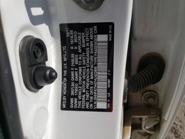 SHHFK7H47HU422895 Honda l15ba