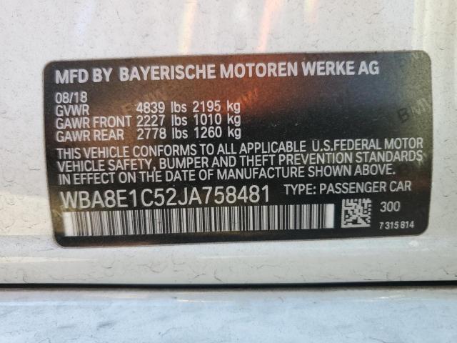 WBA8E1C52JA758481 BMW 2018