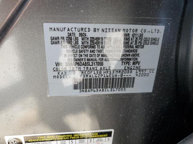3N8AP6DA8SL317055 Nissan KICKS SR