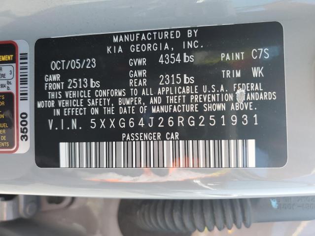 5XXG64J26RG251931 KIA t-gdi gamma ii