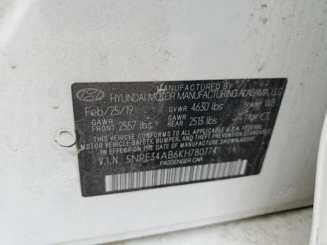 5NPE34AB6KH780774 Hyundai SONATA LIM