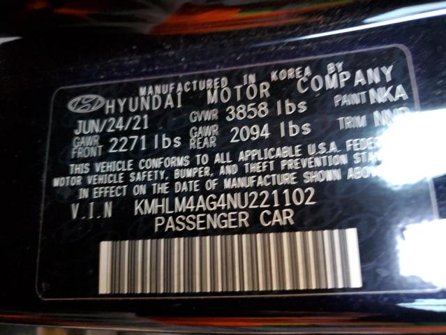KMHLM4AG4NU221102 Hyundai mpi nu pe