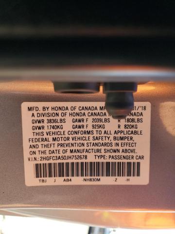 2HGFC3A50JH752678 Honda CIVIC SI