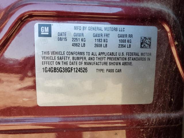 1G4GB5G38GF124526 Buick Lacrosse