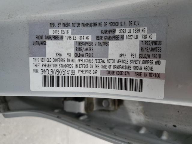 3MYDLBYV6KY514188 Toyota p5v