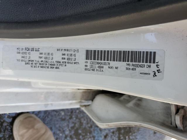 1C3CCCAB4GN165170 Chrysler 2016