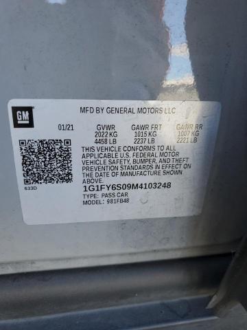 1G1FY6S09M4103248 Chevrolet 2021