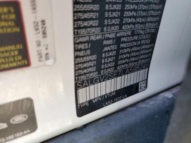 SALGV2SE7LA595246 Land Rover aj133 s/c