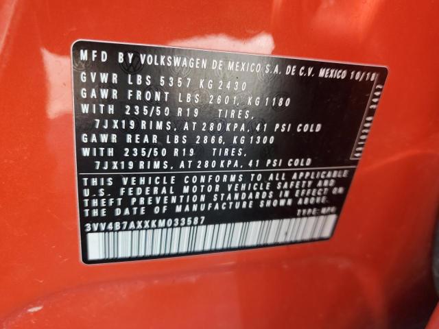 3VV4B7AXXKM033587 Volkswagen Tiguan Sel