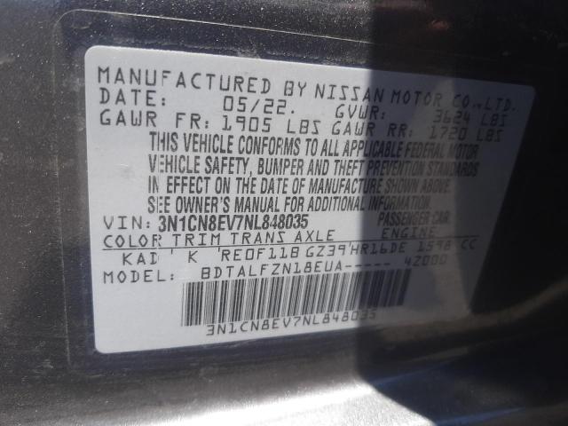 3N1CN8EV7NL848035 Nissan 2022
