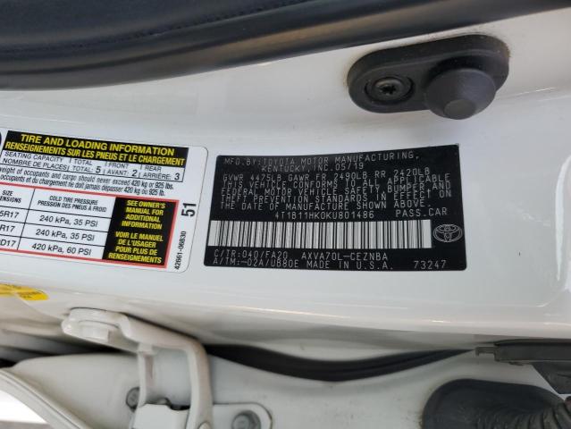 4T1B11HK0KU801486 Toyota a25a-fks