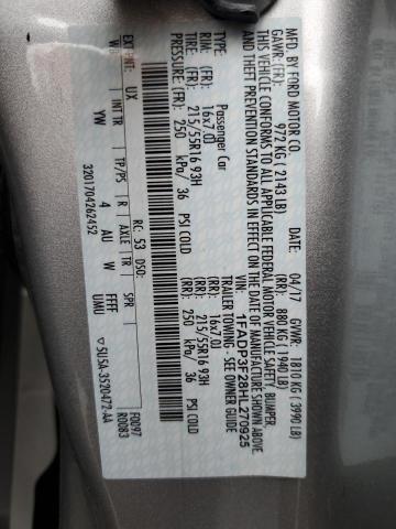 1FADP3F28HL270925 Ford FOCUS SE