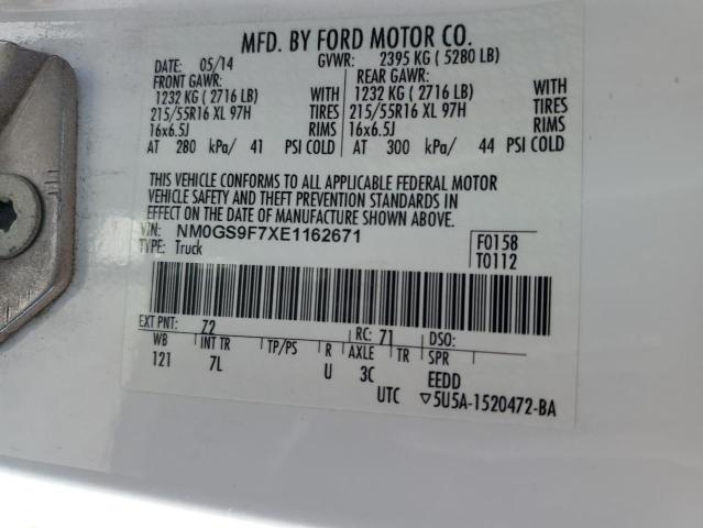 NM0GS9F7XE1162671 Ford Transit Connect