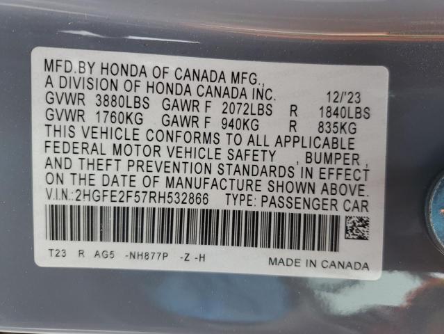 2HGFE2F57RH532866 Honda k20c2