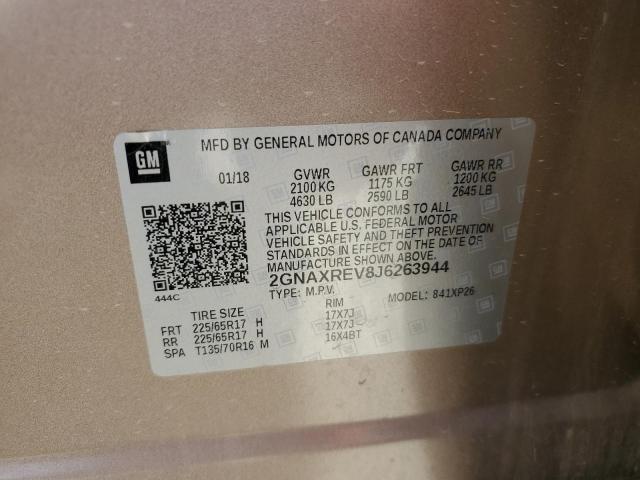 2GNAXREV8J6263944 Chevrolet EQUINOX LS