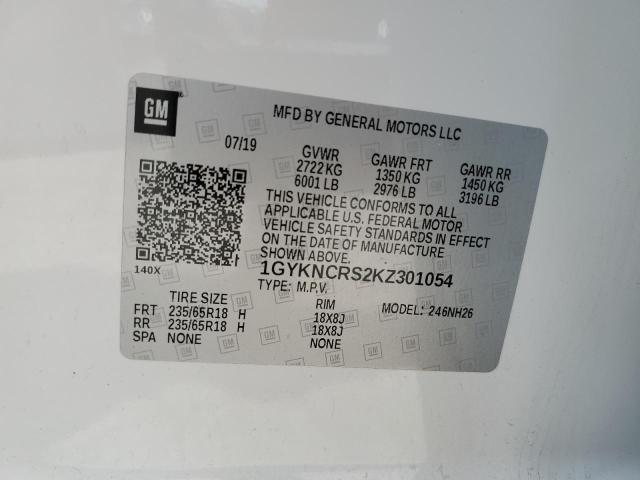 1GYKNCRS2KZ301054 Cadillac XT5 LUXURY