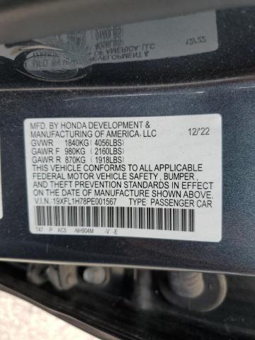 19XFL1H78PE001567 Honda Civic