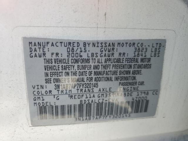 3N1AB7AP7FY320145 Nissan SENTRA S