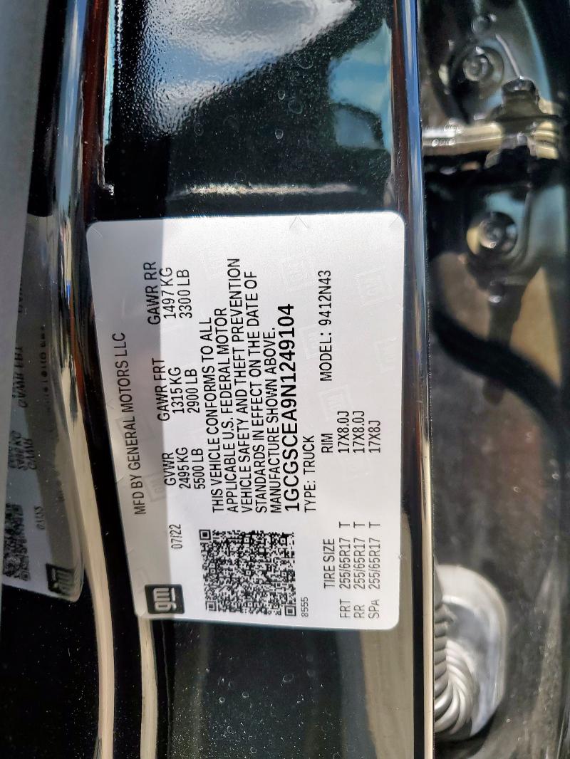 1GCGSCEA9N1249104 Chevrolet lcv
